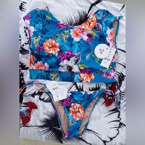 PQ Swim Floral Blue Bikini Set